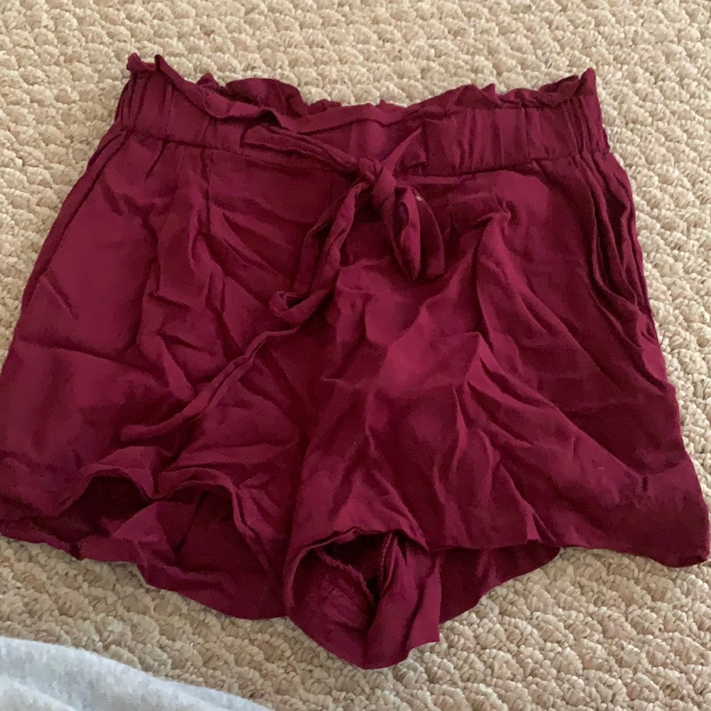 These are super cute maroon shorts from forever 21!